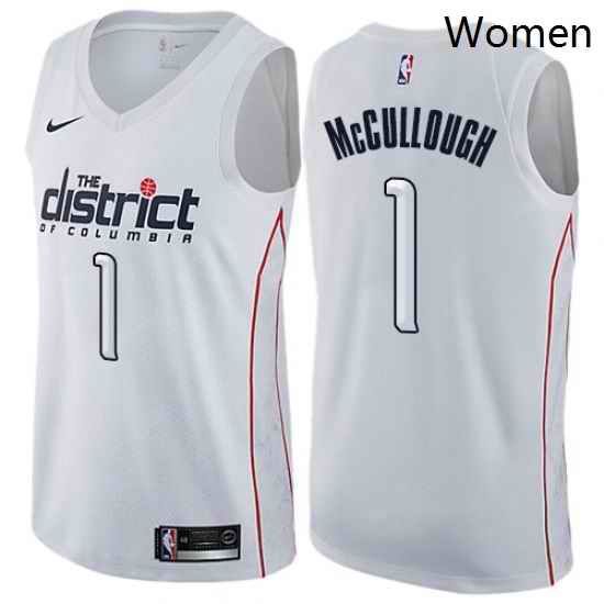 Womens Nike Washington Wizards 1 Chris McCullough Swingman White NBA Jersey City Edition